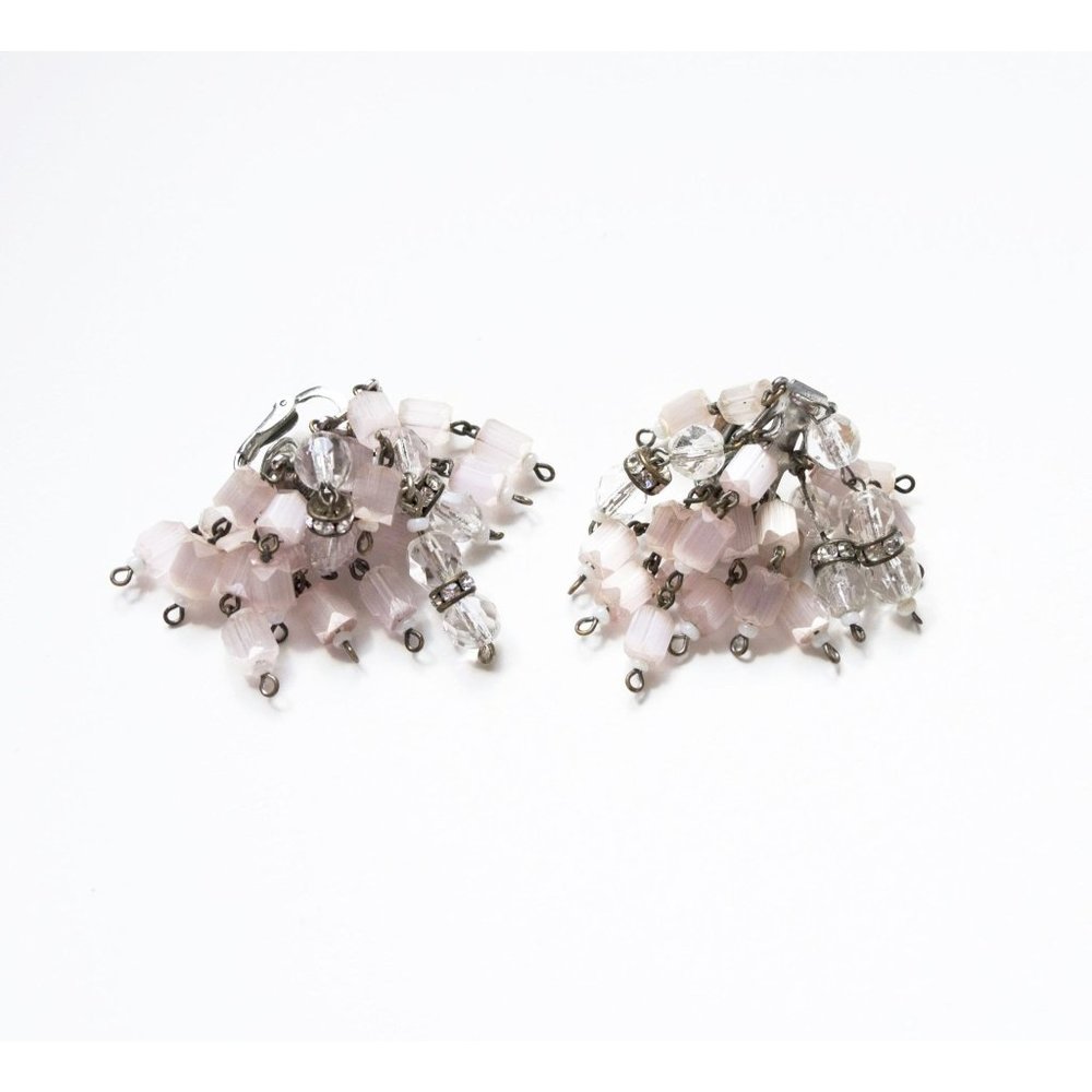 Vintage Castlecliff Pink Clip on Earrings